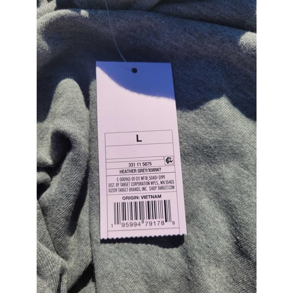 Wild Fable LRG Women's Cropped Polo Shirt, Gray LRG + Free Shipping - Picture 4 of 5